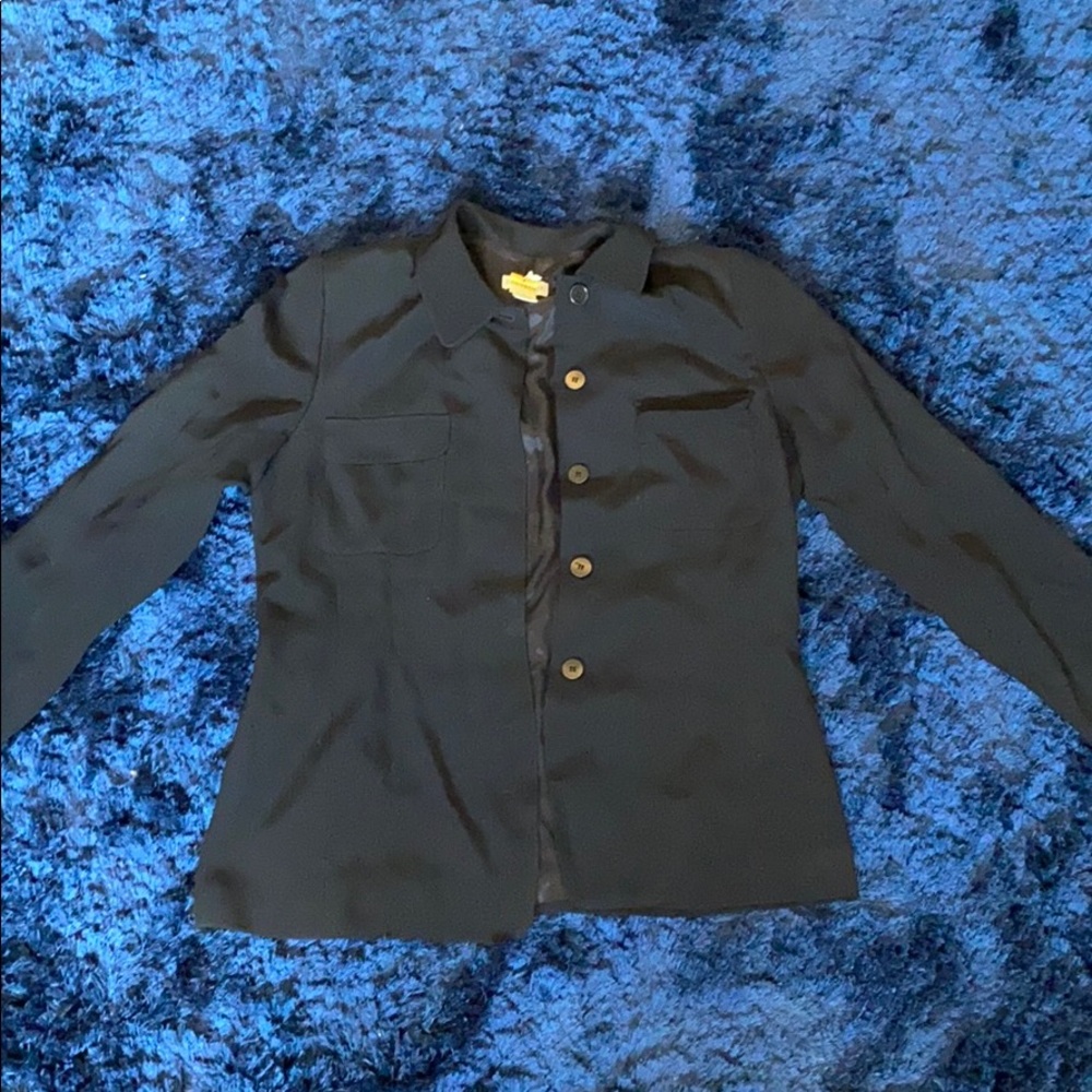 Ann Taylor black blazer with padded shoulders